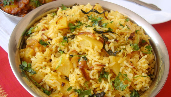 Hyderabadi Aloo Biryani